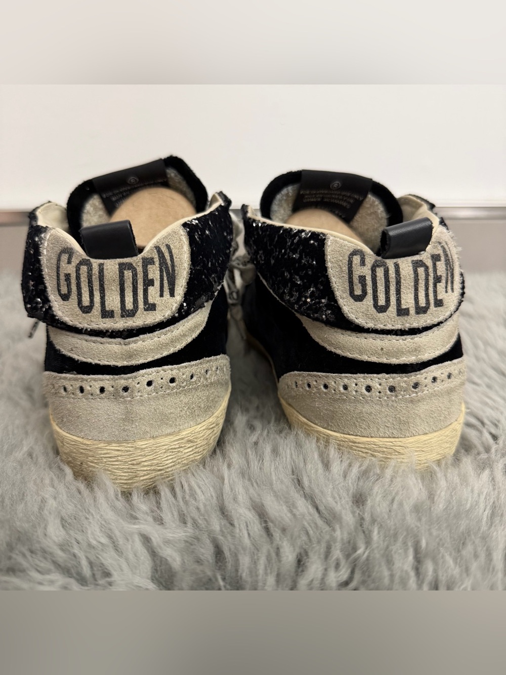 Golden Goose GGDB Mid Star Glitter Sneakers Black – Women’s EU 39 / US 9 - Picture 8 of 12